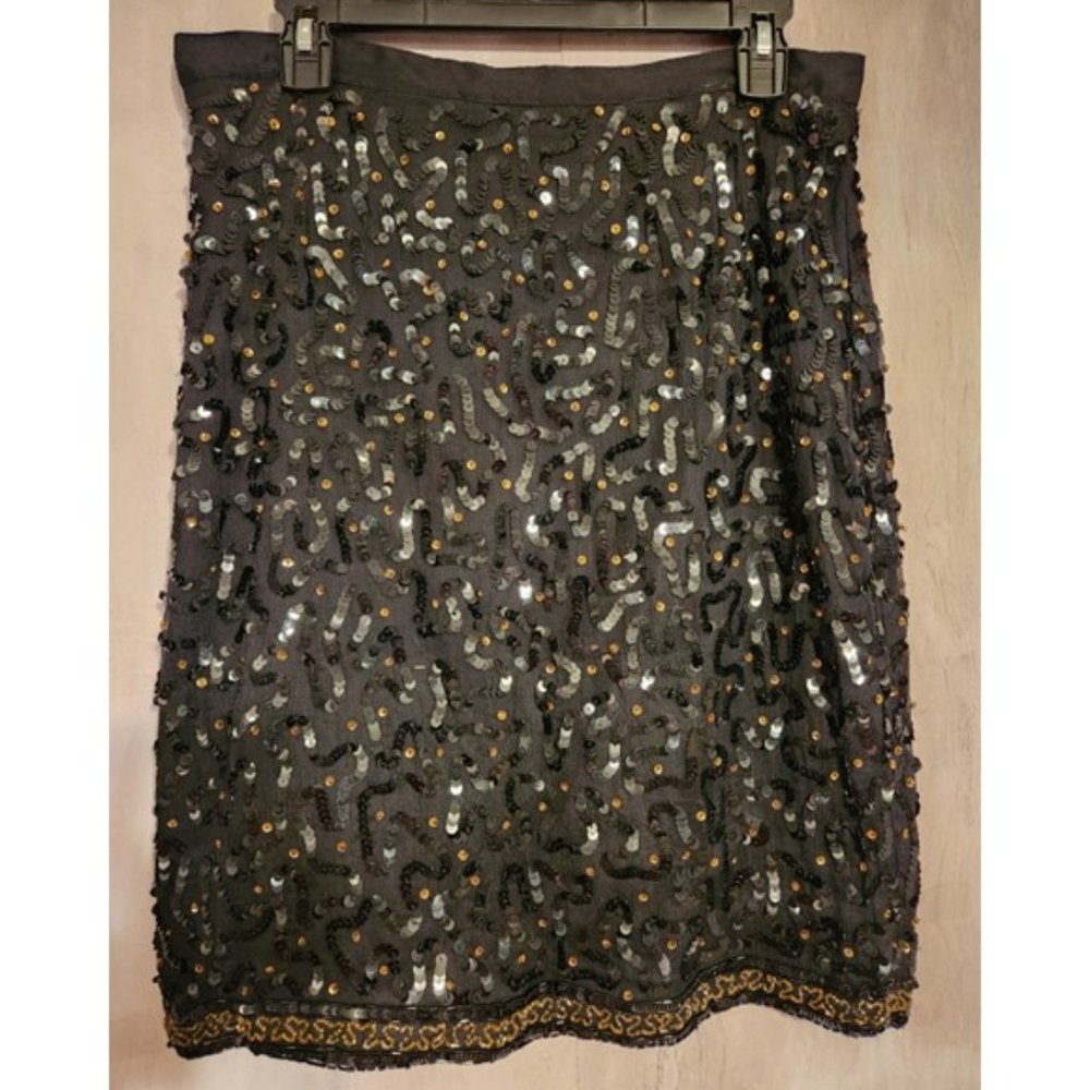 Styleworks NWT Silk & Sequin Pencil Skirt Size 16